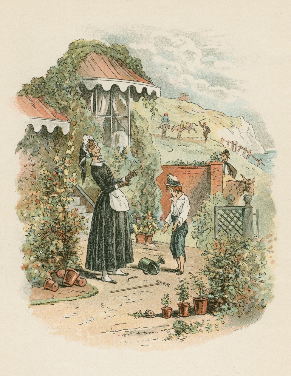 Cena de David Copperfield por Charles Dickens, 1849-1850 de Hablot Knight Browne
