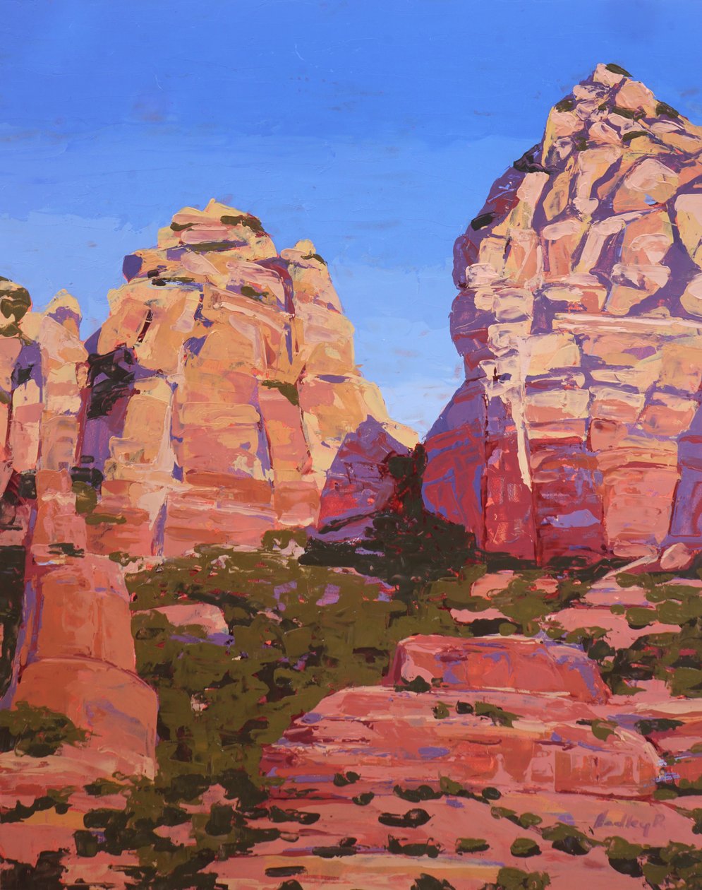 A Passage, Sedona, 2024 (óleo sobre painel) de Hadley Rampton