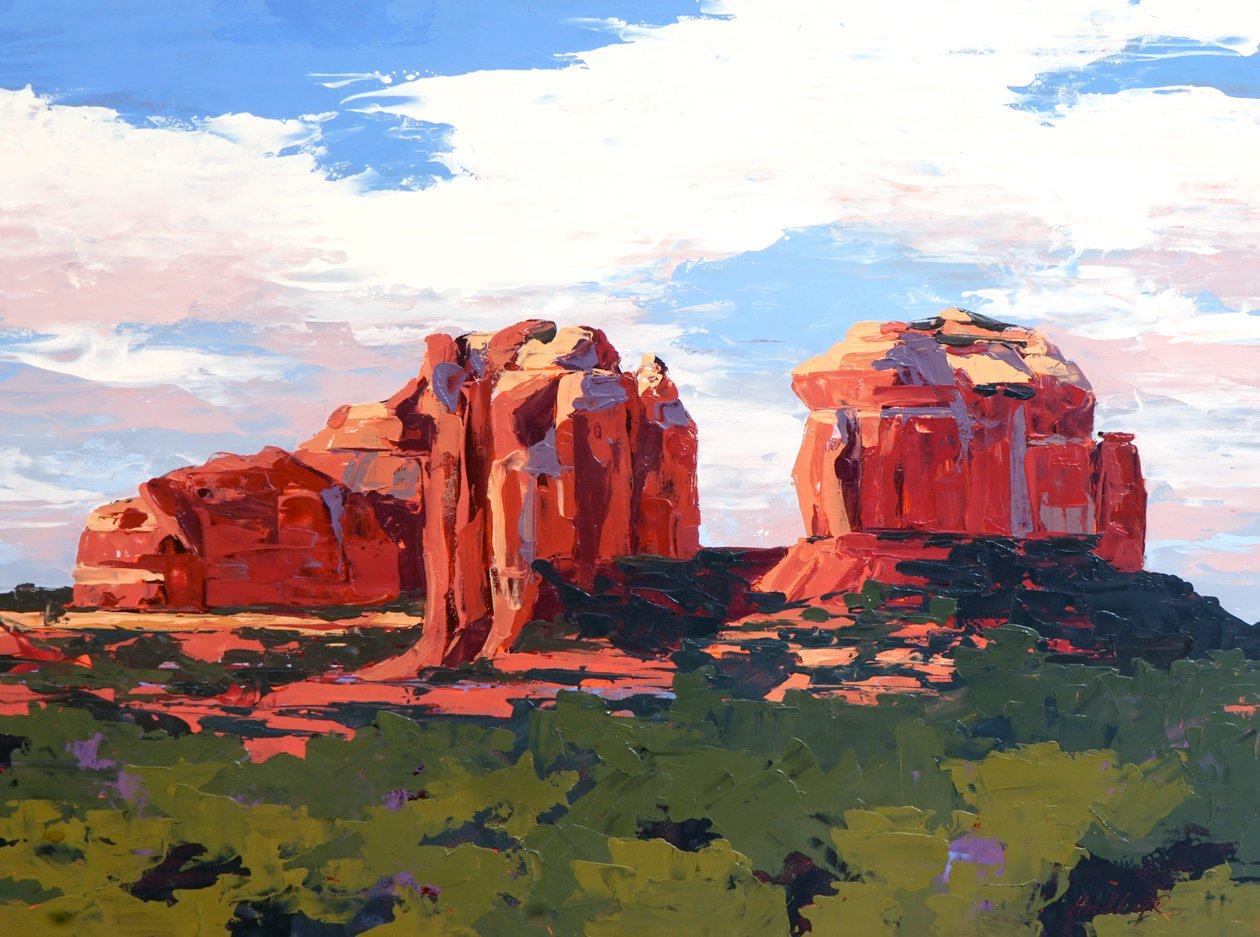 Parting Clouds, c. 2024 (óleo sobre painel) de Hadley Rampton