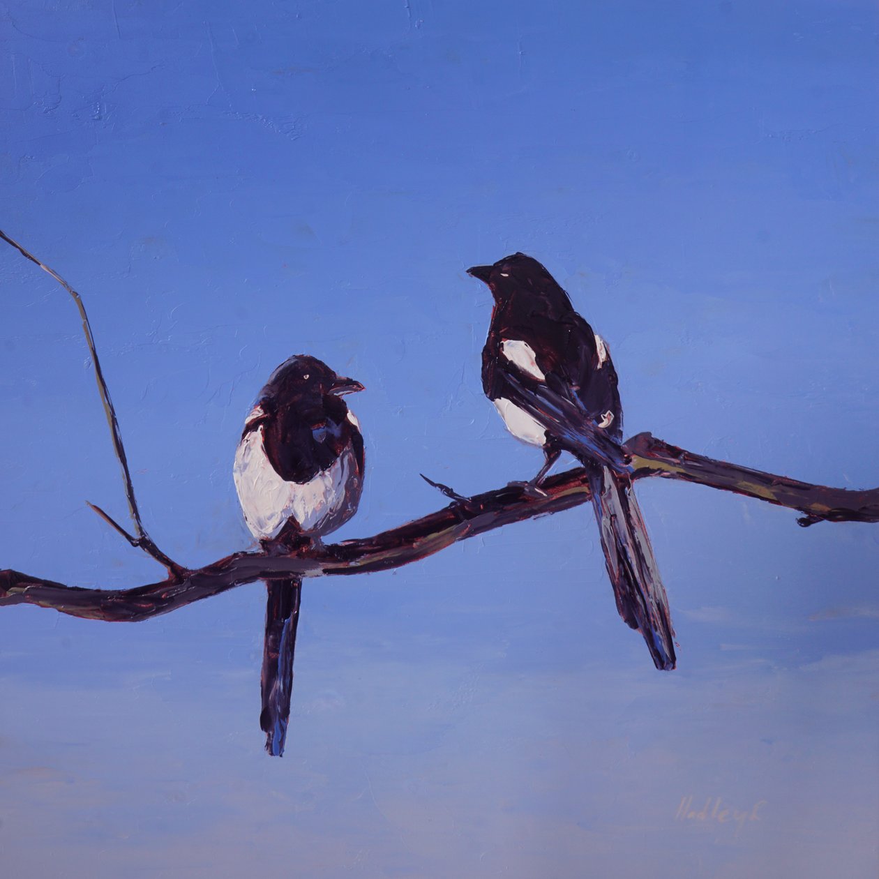 Tete-a-Tete, c.2025 (óleo sobre masonite) de Hadley Rampton