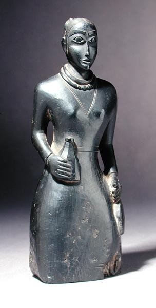 Figura de uma mulher europeia, c.1840 (argilite) de Haida