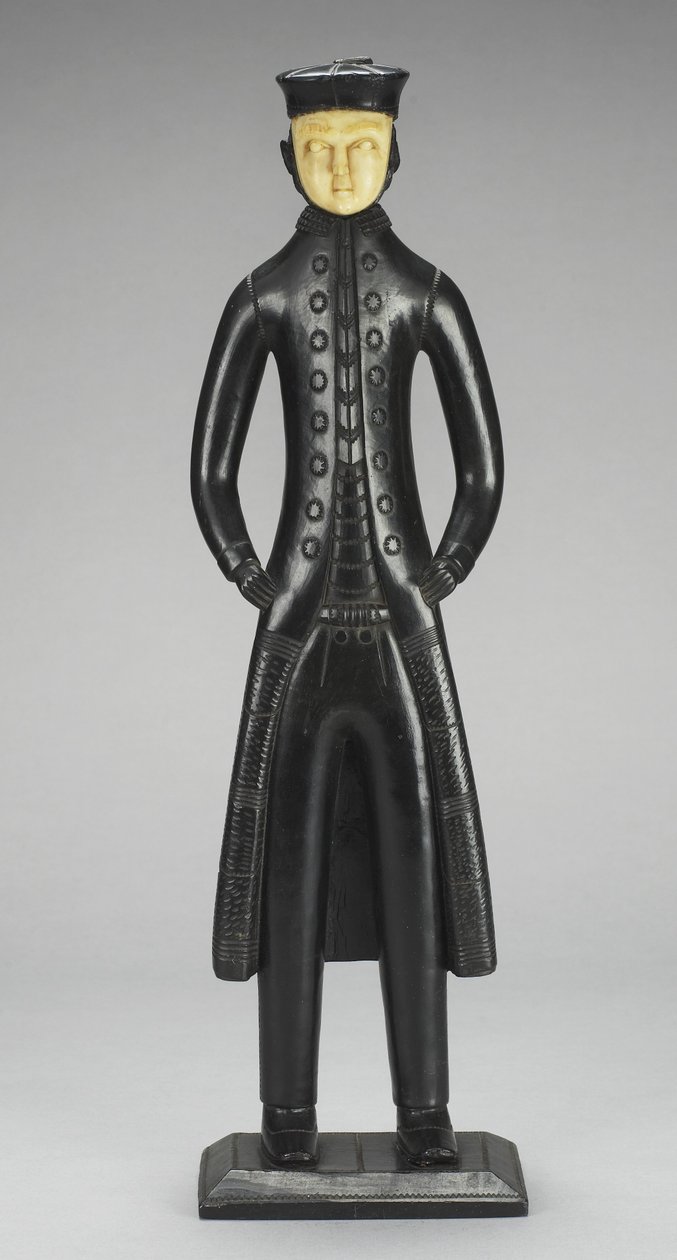 Sea Captain Figure, Queen Charlotte Islands, British Columbia, c.1840 (argilita e marfim) de Haida