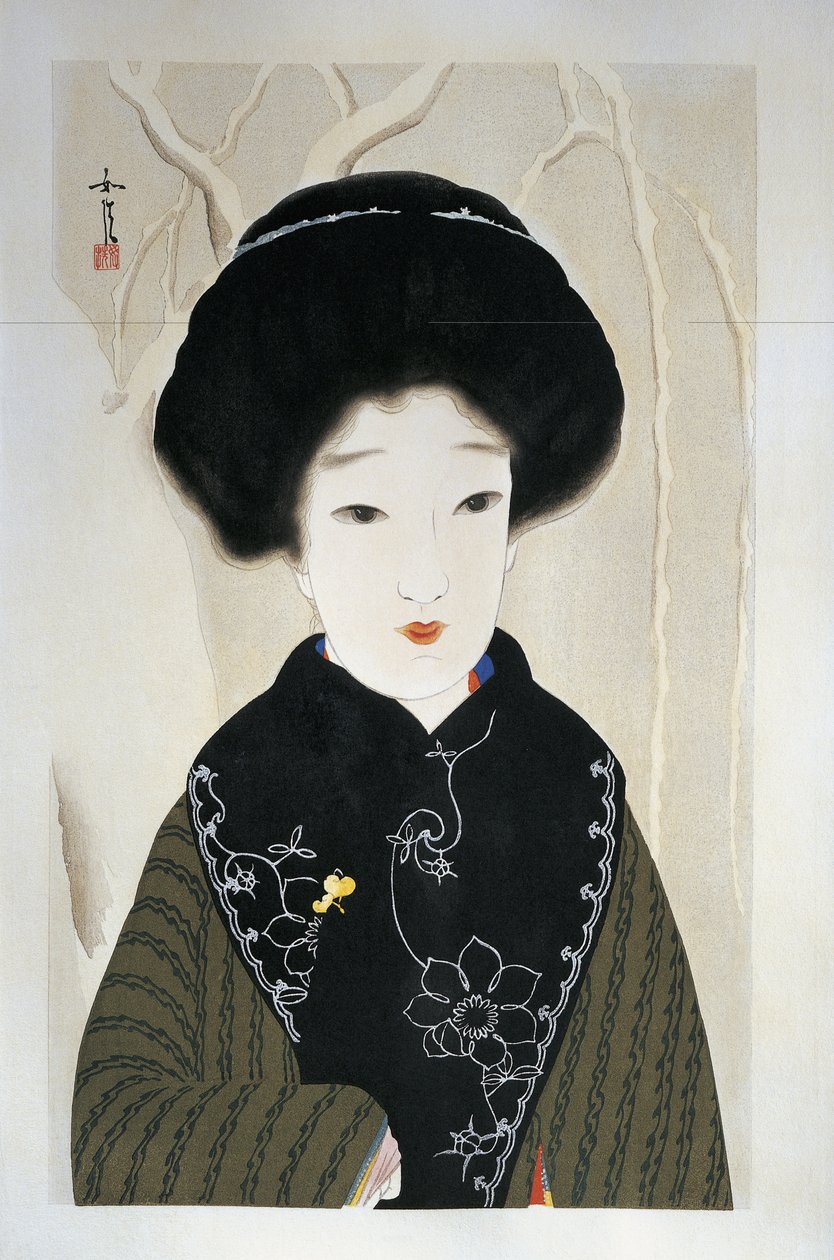 Grande plano de uma mulher de Hamada Josen