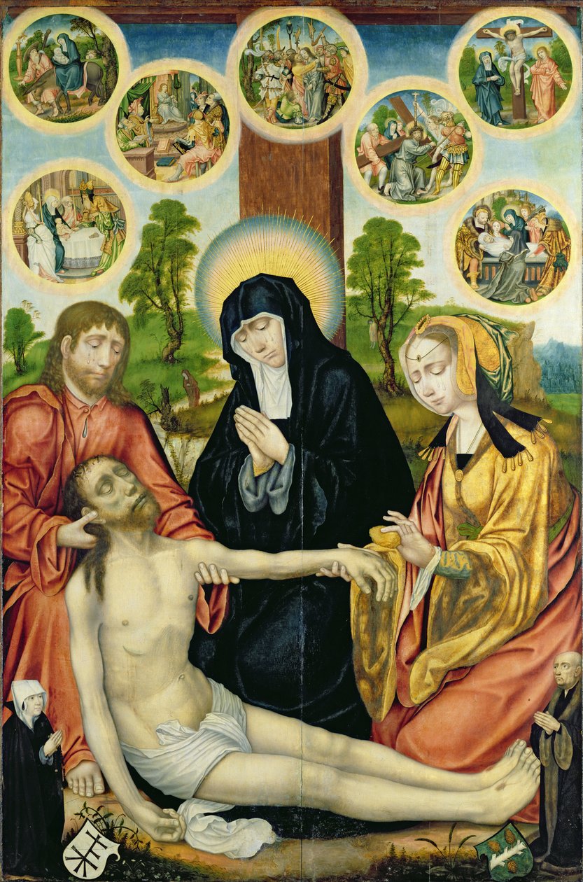 A Lamentação dos Mortos de Cristo, c.1520 (ver 150819 e 150820) de Hamburg Master
