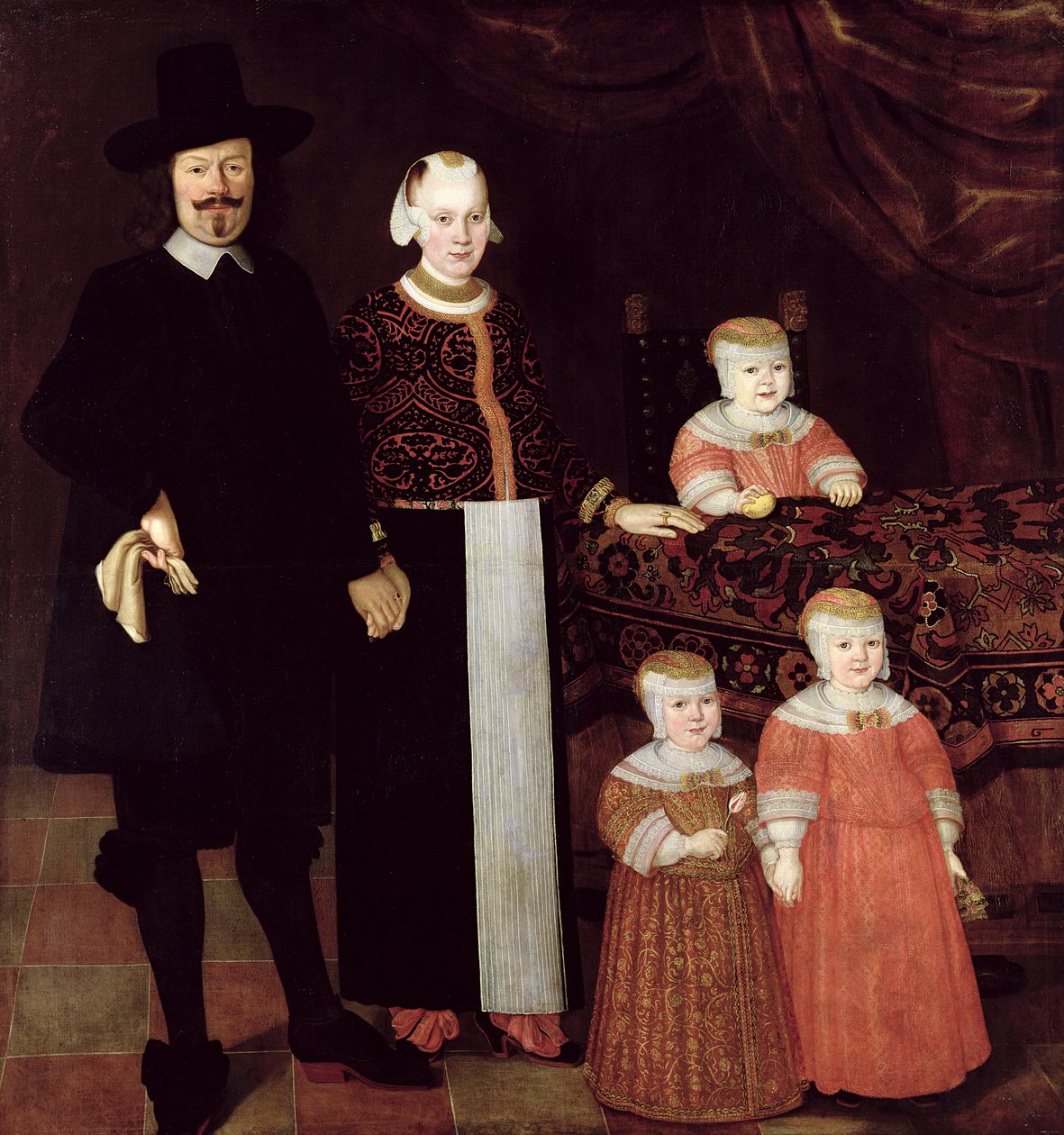 Retrato de uma família de Hamburgo, c.1640 de Hamburg Master