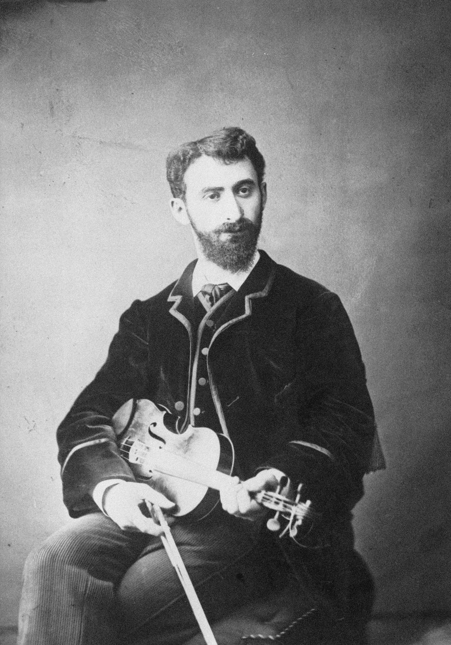 Retrato do violinista e compositor Tivadar Nachéz 1859-1930. de Hamburg . Photo studio Ferdinand Braune