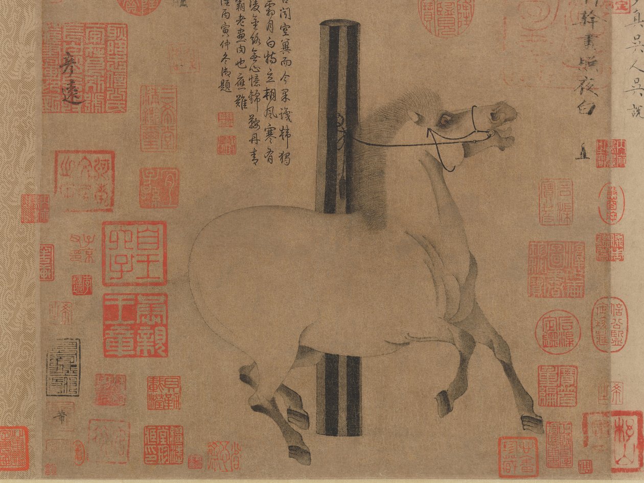 Night-Shining White, c.750 (tinta no papel) de Han Gan