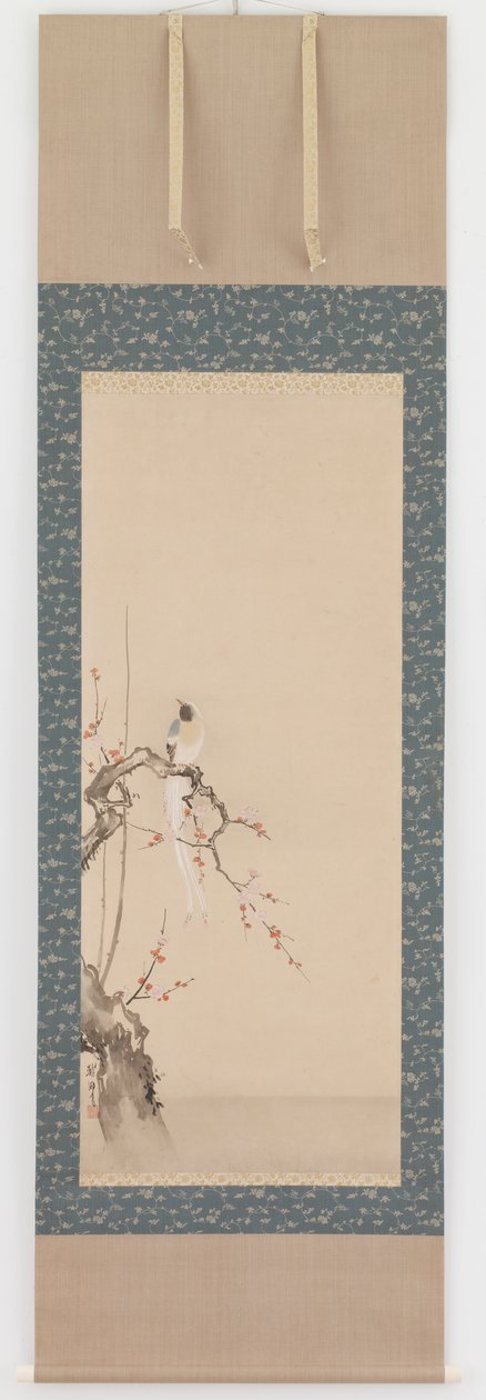 Flores de pássaros e ameixeiras, período Edo, final do século XVII. de Hanabusa Itcho