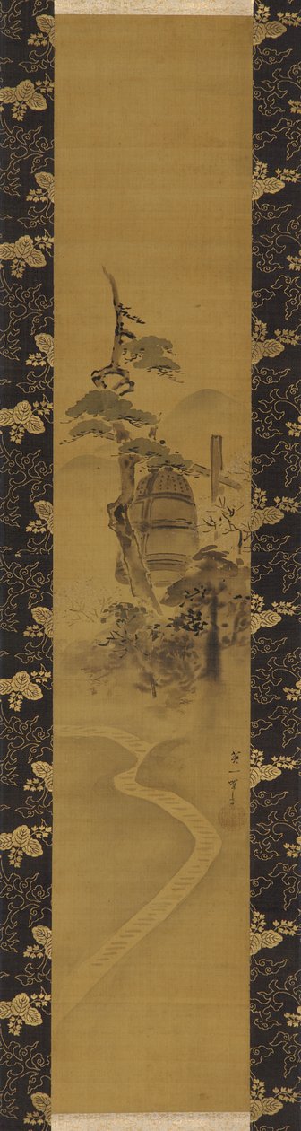 Sino do templo, período Edo, meados do século XVII e início do século XVIII. de Hanabusa Itcho