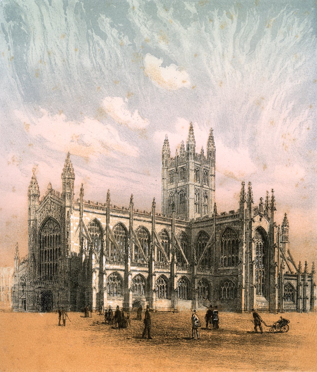 Abadia de Bath, Somerset, c1870 de Hanhart