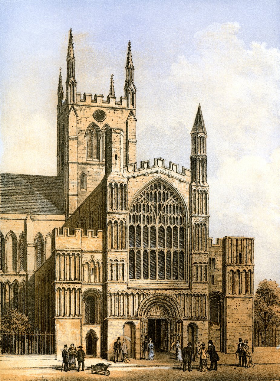 Catedral de Rochester, Kent, c1870. de Hanhart