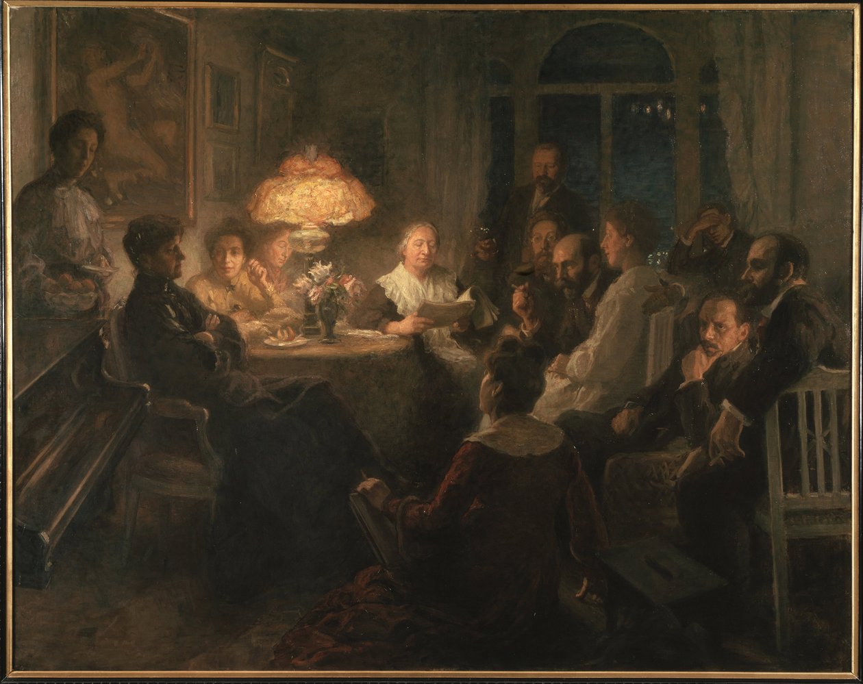 Les amis - Amigos - Pauli (Hirsch-Pauli), Hanna (1864-1940) - 1900-1905 - Óleo sobre tela - 204x260 - Nationalmuseum Stockholm de Hanna Pauli
