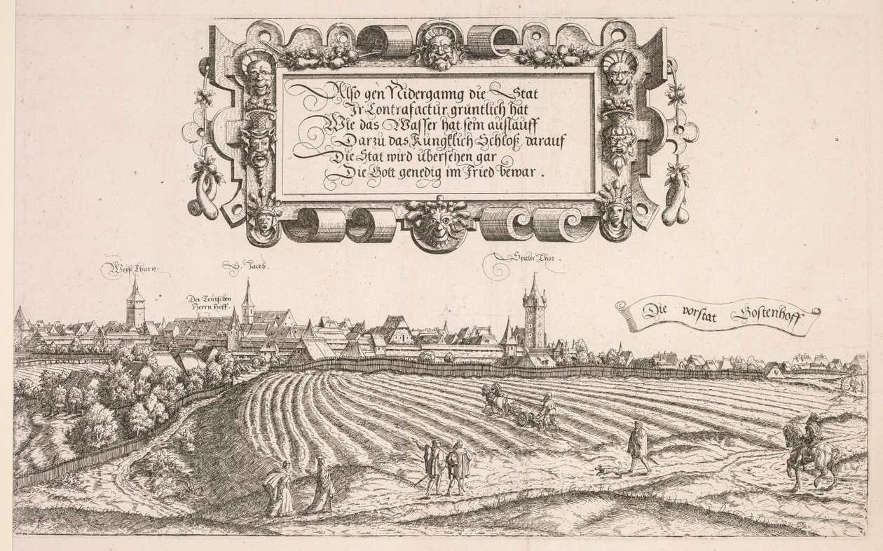Vista Panorâmica de Nuremberg: Parte Direita de Hanns Lautensack