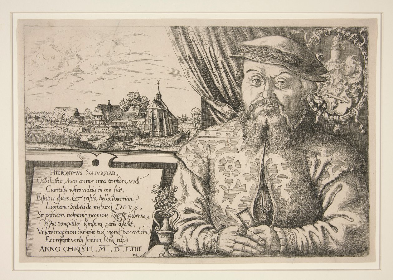 Retrato de Hieronymous Schurstab (1512-após 1554) de Hanns Lautensack