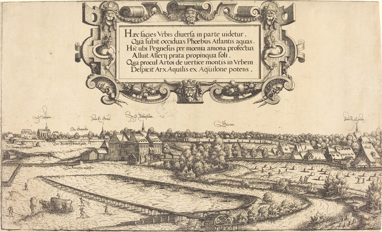 Vista de Nuremberg do oeste [seção esquerda] de Hanns Lautensack