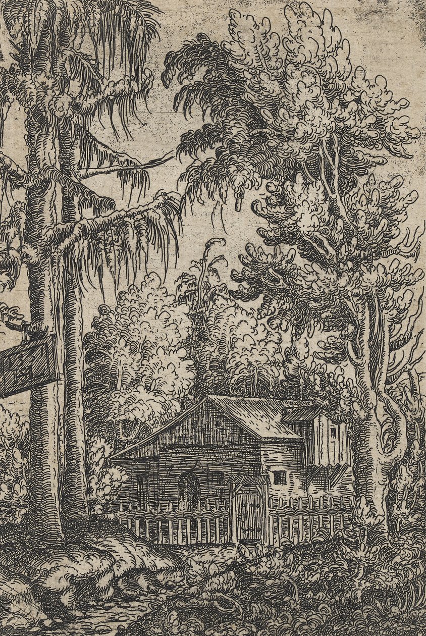 Uma Cabana e Dois Pinheiros de Hanns Sebald Lautensack