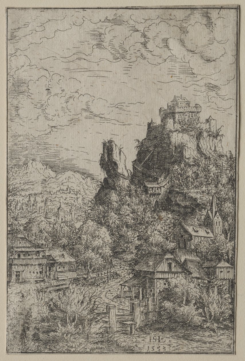 Paisagem com um castelo, 1553. de Hanns Sebald Lautensack