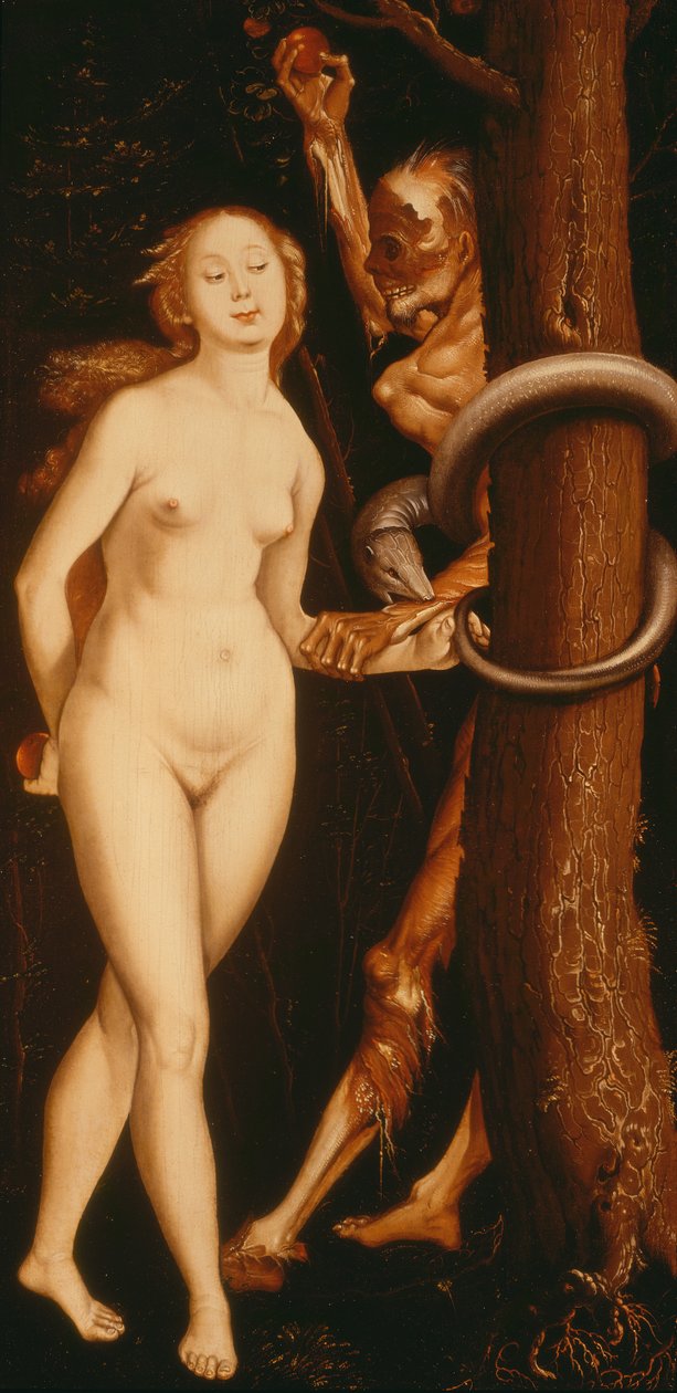 Eva, a Serpente e a Morte de Hans Baldung Grien