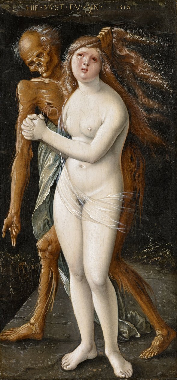Jovem mulher e morte, 1517 (tempera no painel) de Hans Baldung Grien