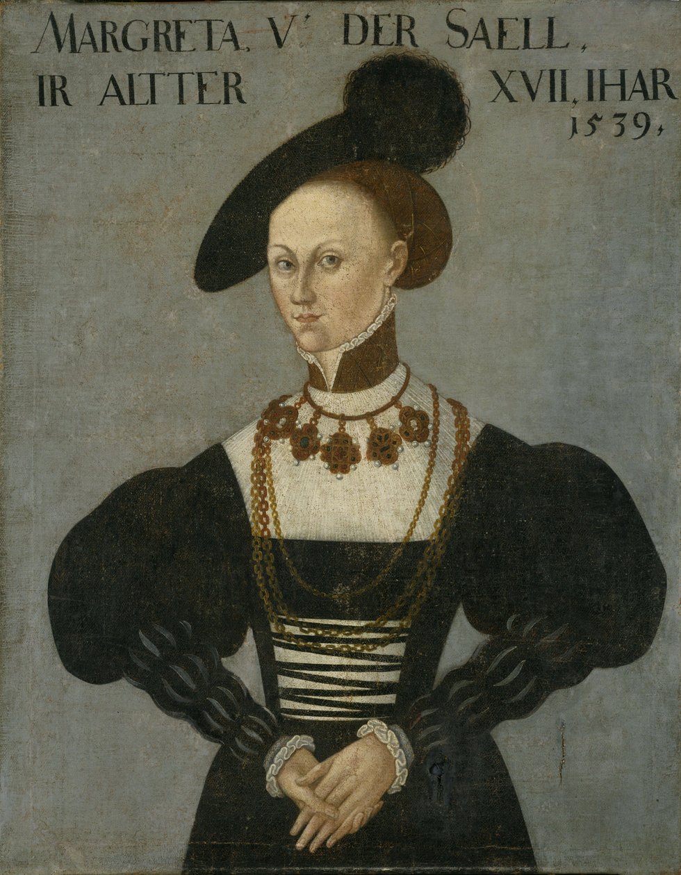 Margarida do Saale, esposa morganática de Filipe I de Hans Brosamer