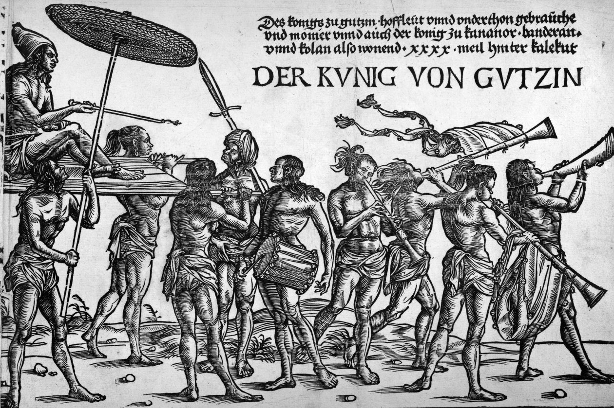 O Kunig por Gutzin, impressão feita por Georg Glockendon, 1511 de Hans Burgkmair