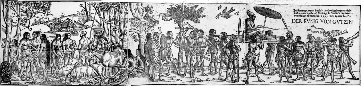 O kuing de Gutzin, impressão feita por George Glockendon, 1511 de Hans Burgkmair