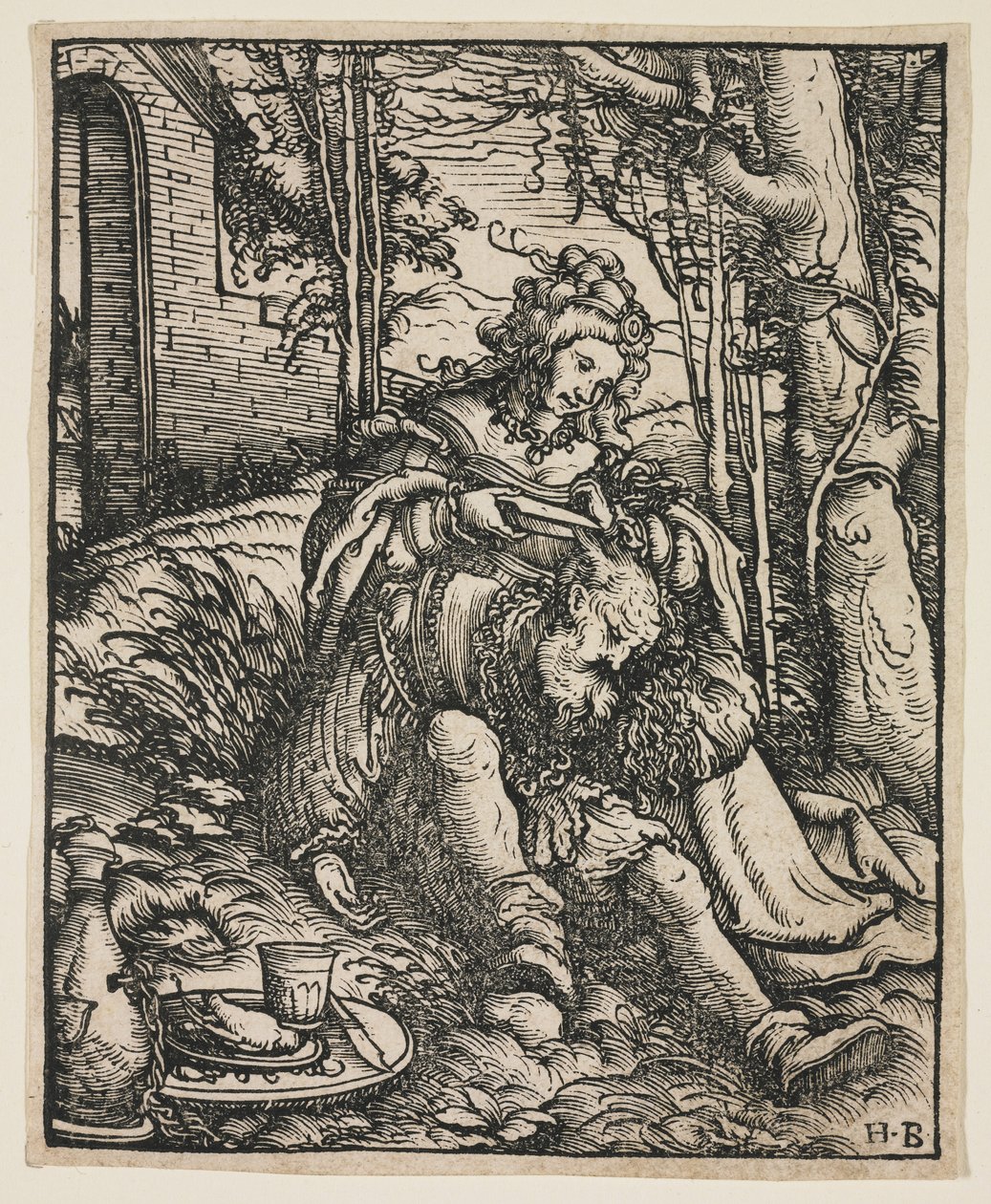 Sansão e Dalila, c. 1519 de Hans Burgkmair