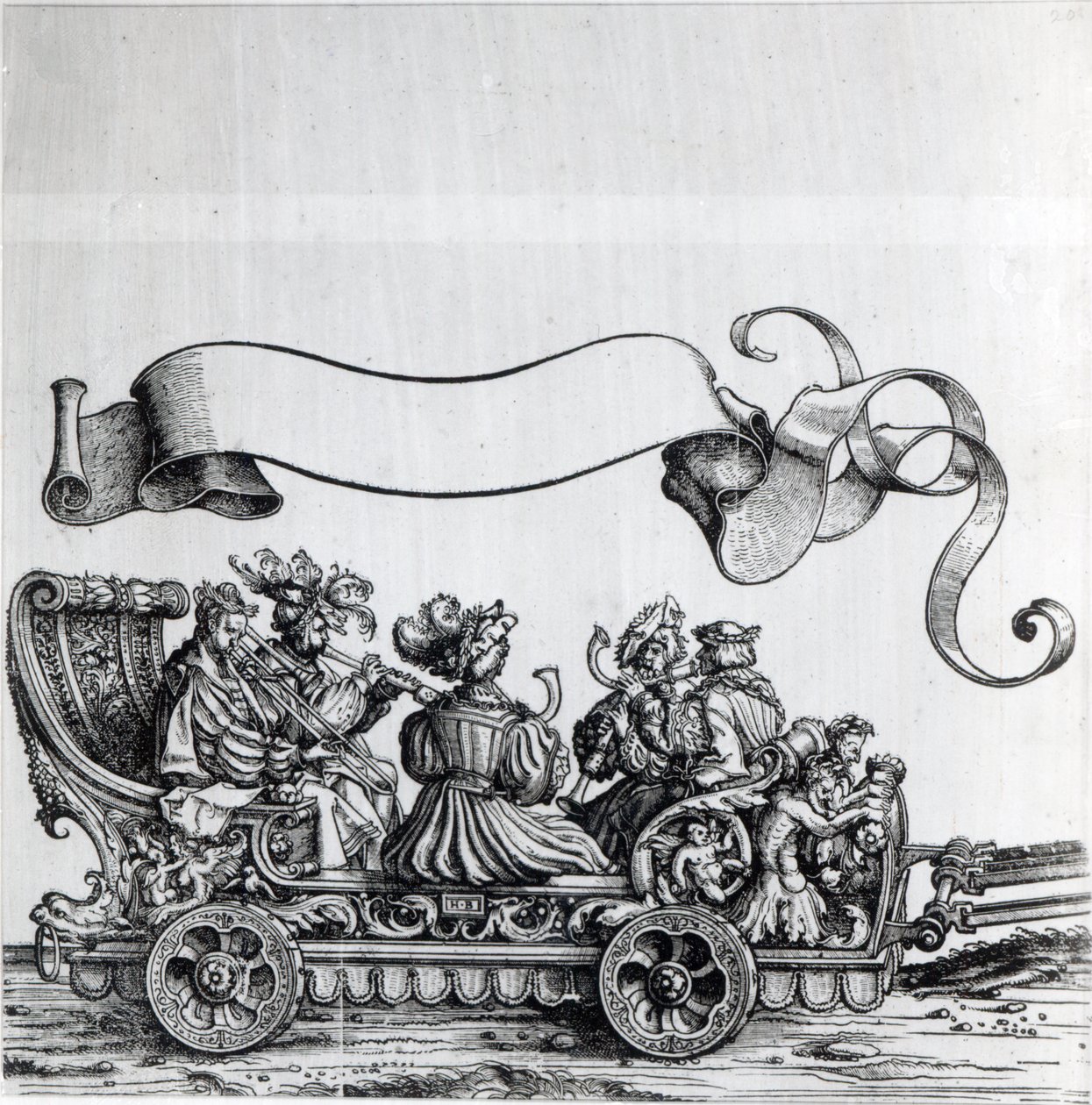 Cena da Procissão Triunfal de Maximiliano, c.1516-18 de Hans Burgkmair