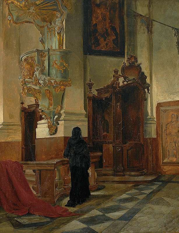Interior da igreja barroca de Hans Eduard von Berlepsch-Valendas