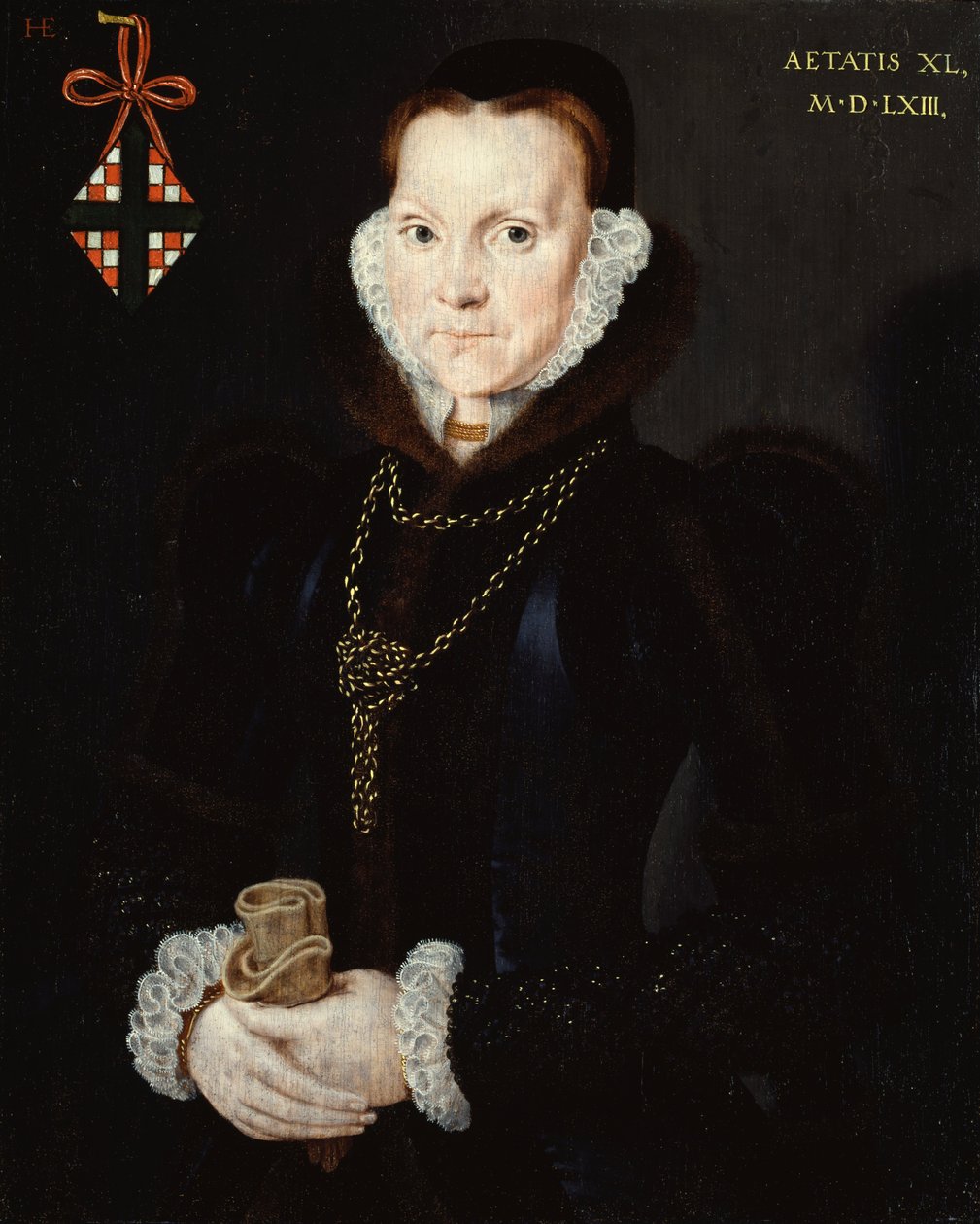 Retrato de Elizabeth Roydon, Lady Golding de Hans Eworth