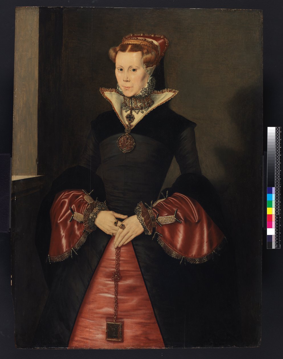 Senhora Desconhecida da corte do Rei Eduardo VI (possivelmente Lady Jane Gray) c.1550-55 de Hans Eworth