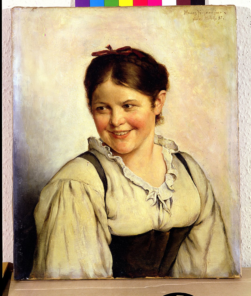 Uma menina do campo, 1885 de Hans Fechner