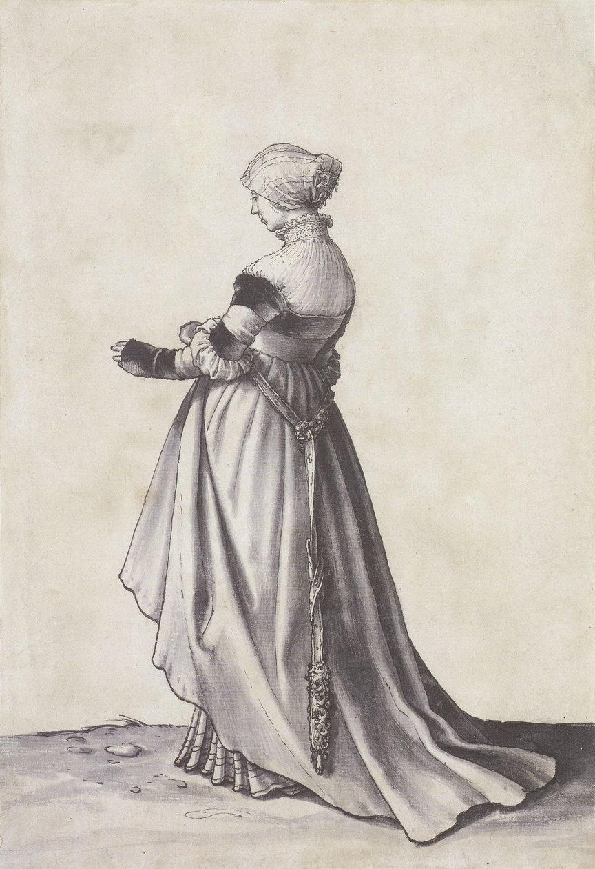 Basel mulher virou para a esquerda de Hans Holbein der Jüngere