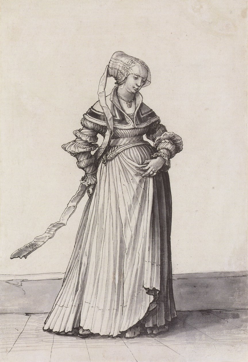 Basel mulher virou para a direita de Hans Holbein der Jüngere