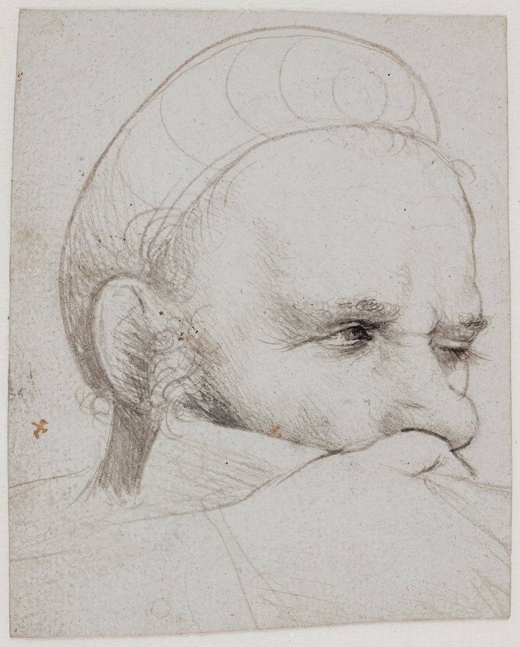 Cabeça de um atirador de besta de Hans Holbein the Elder