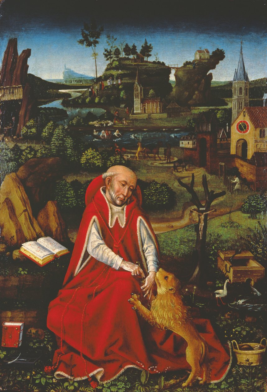 São Jerônimo e o Leão de Hans Leonard Schaufelein