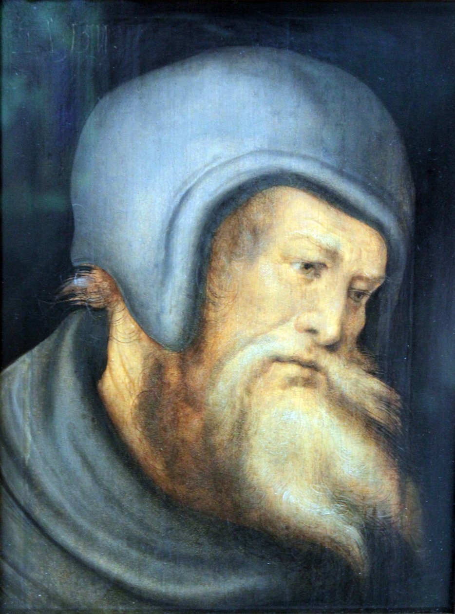 Cabeça de um homem barbudo de Hans Leonhard Schäufelein