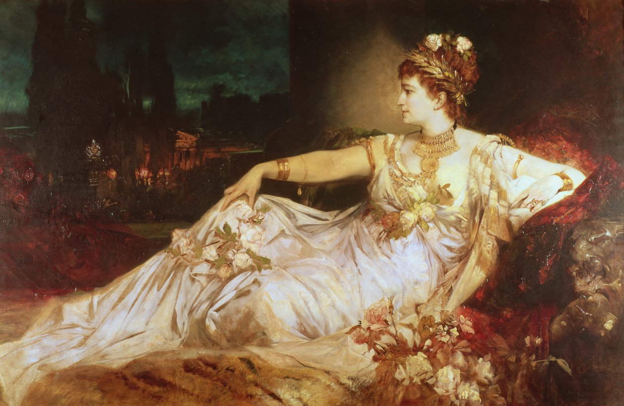 Charlotte Wolter como a imperatriz Messalina de Hans Makart