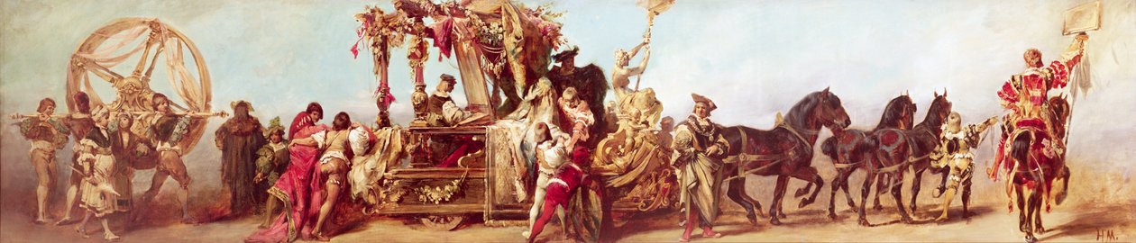 Design para a Jubileu Procissão do Imperador Franz Joseph I da Áustria: A Indústria Têxtil, 1879 de Hans Makart