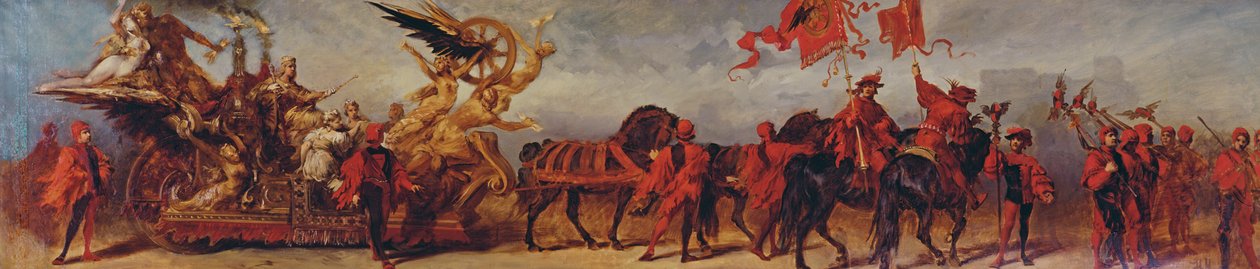 Projeto para a Jubileu Procissão do Imperador Franz Joseph: The Railway Workers, 1879 de Hans Makart