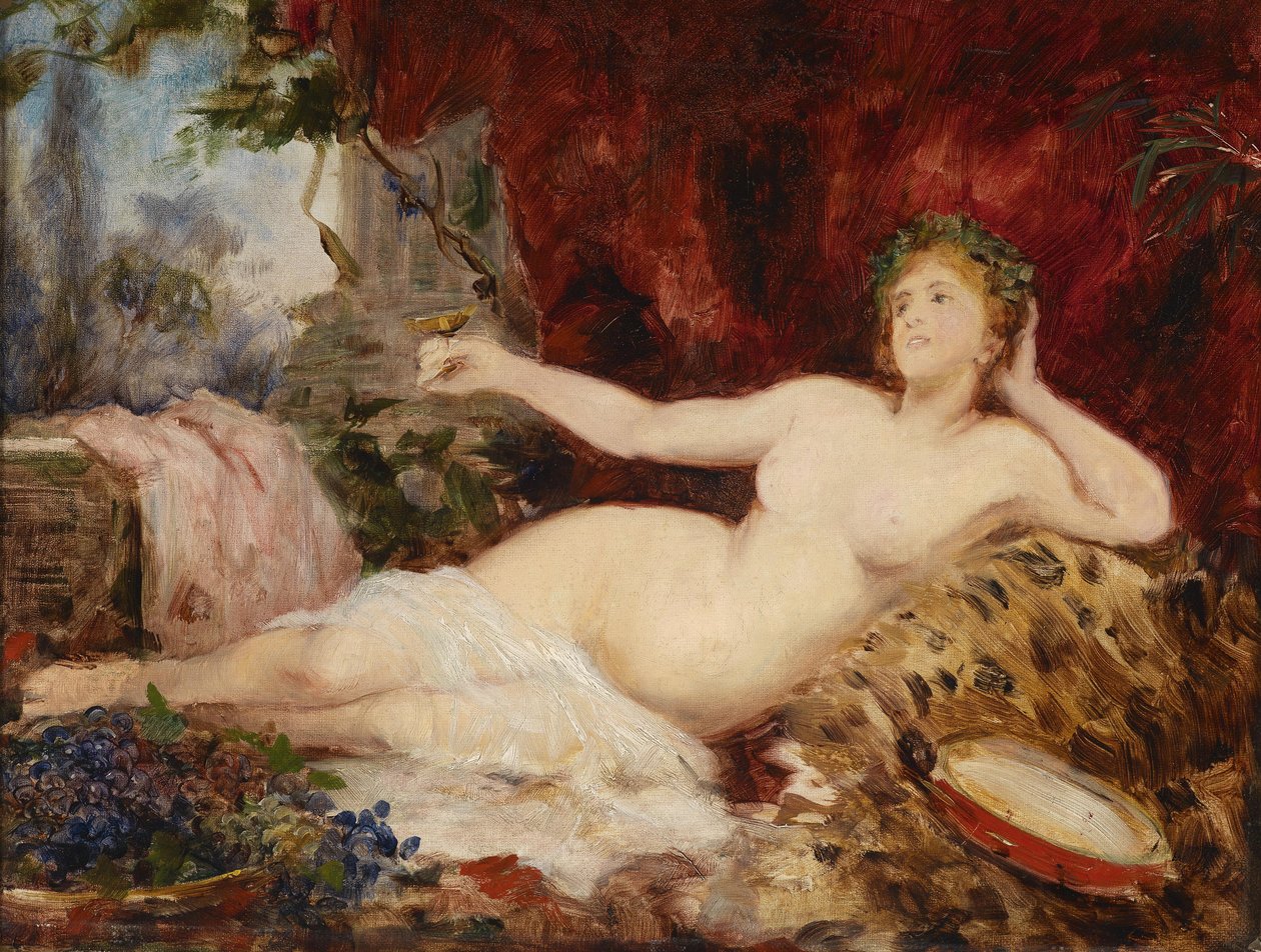 Bacanteio Descansando de Hans Makart
