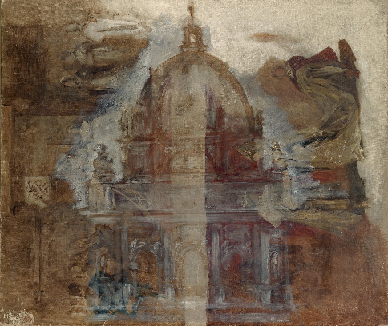 Esboce uma cúpula em formas renascentistas de Hans Makart