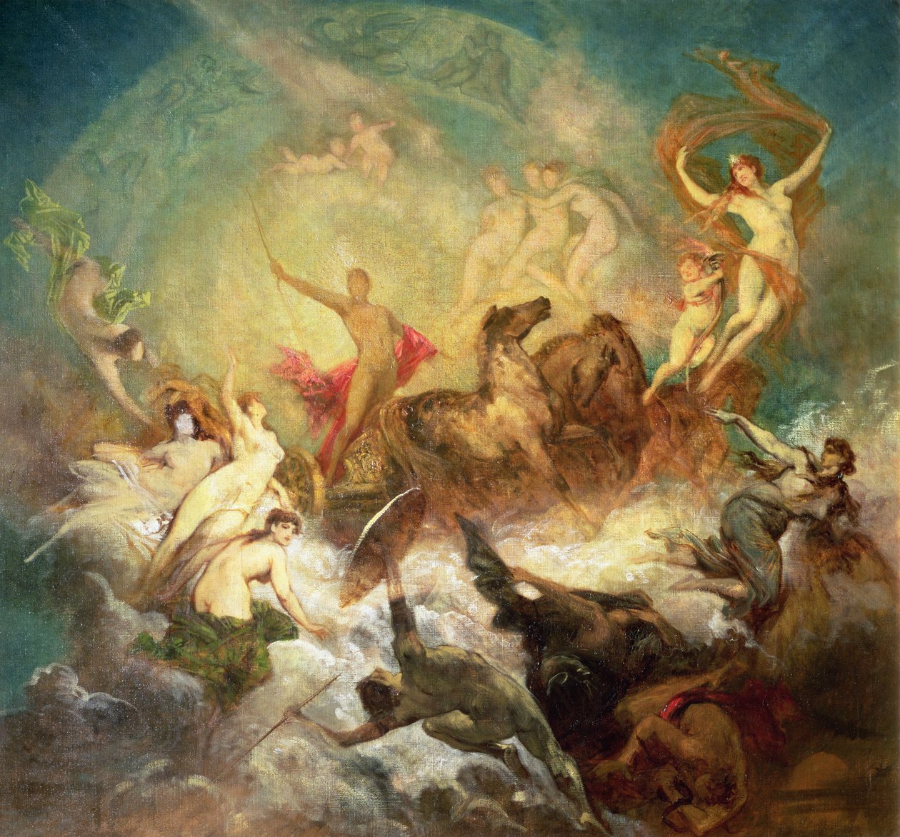 Vitória da Luz sobre a Escuridão, 1883-84 de Hans Makart