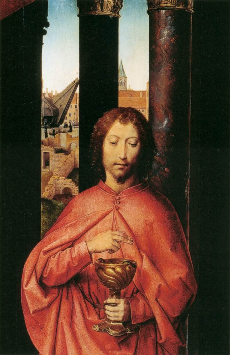 St John detalhe do retábulo de Hans Memling