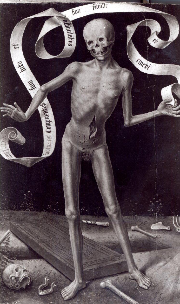 Morte, painel da mão esquerda do Tríptico da Vaidade Terrena e da Salvação Divina, c.1485 de Hans Memling