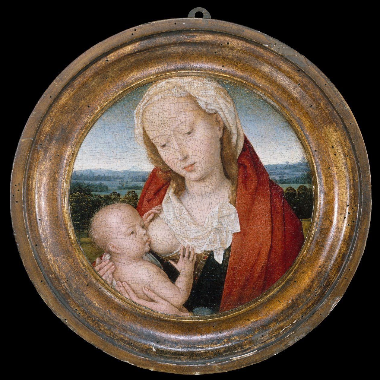 A santa virgem com a criança de Hans Memling