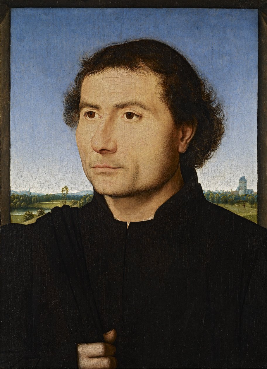 Retrato de um homem de Hans Memling