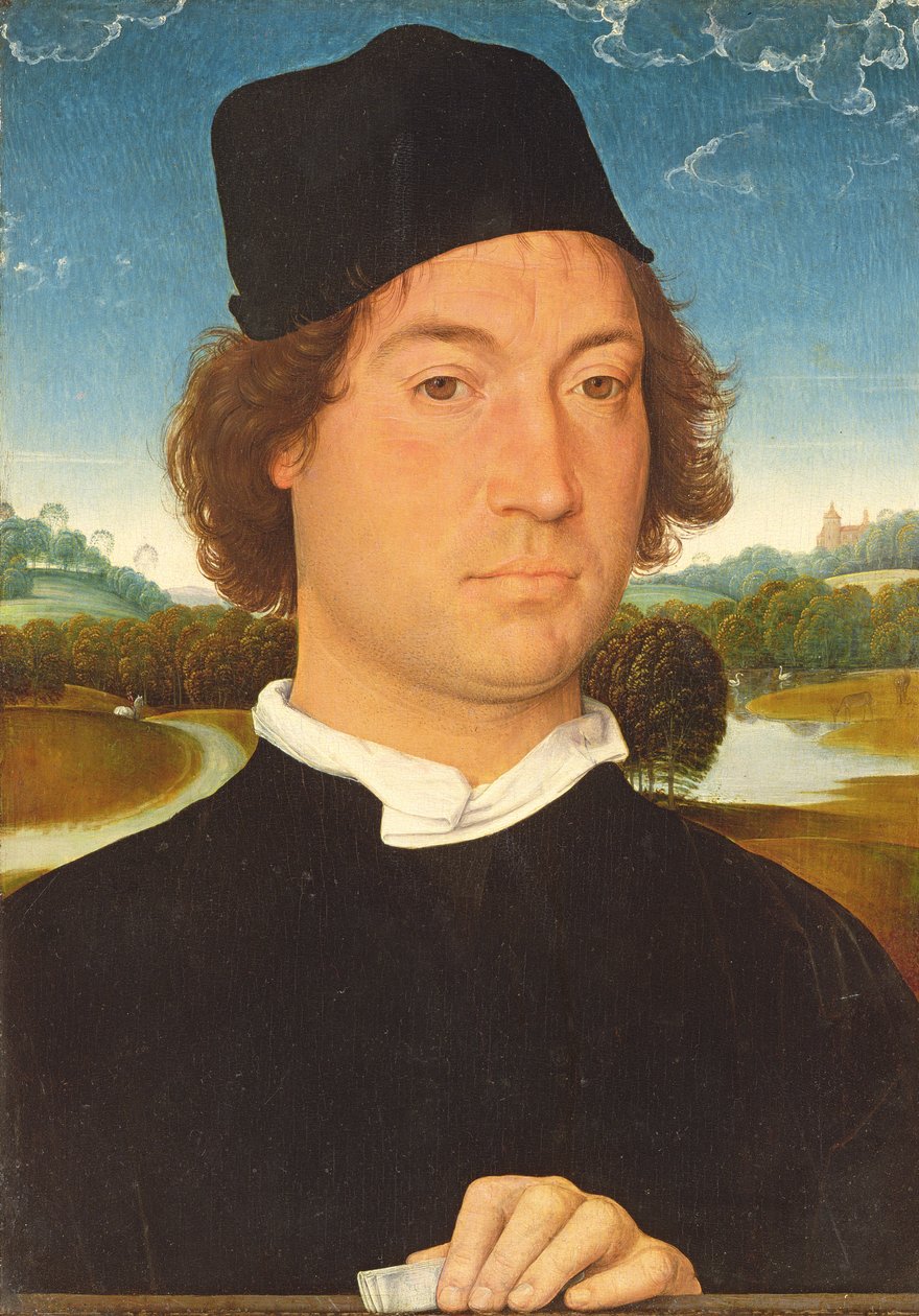 Retrato de um homem desconhecido, c.1485 de Hans Memling