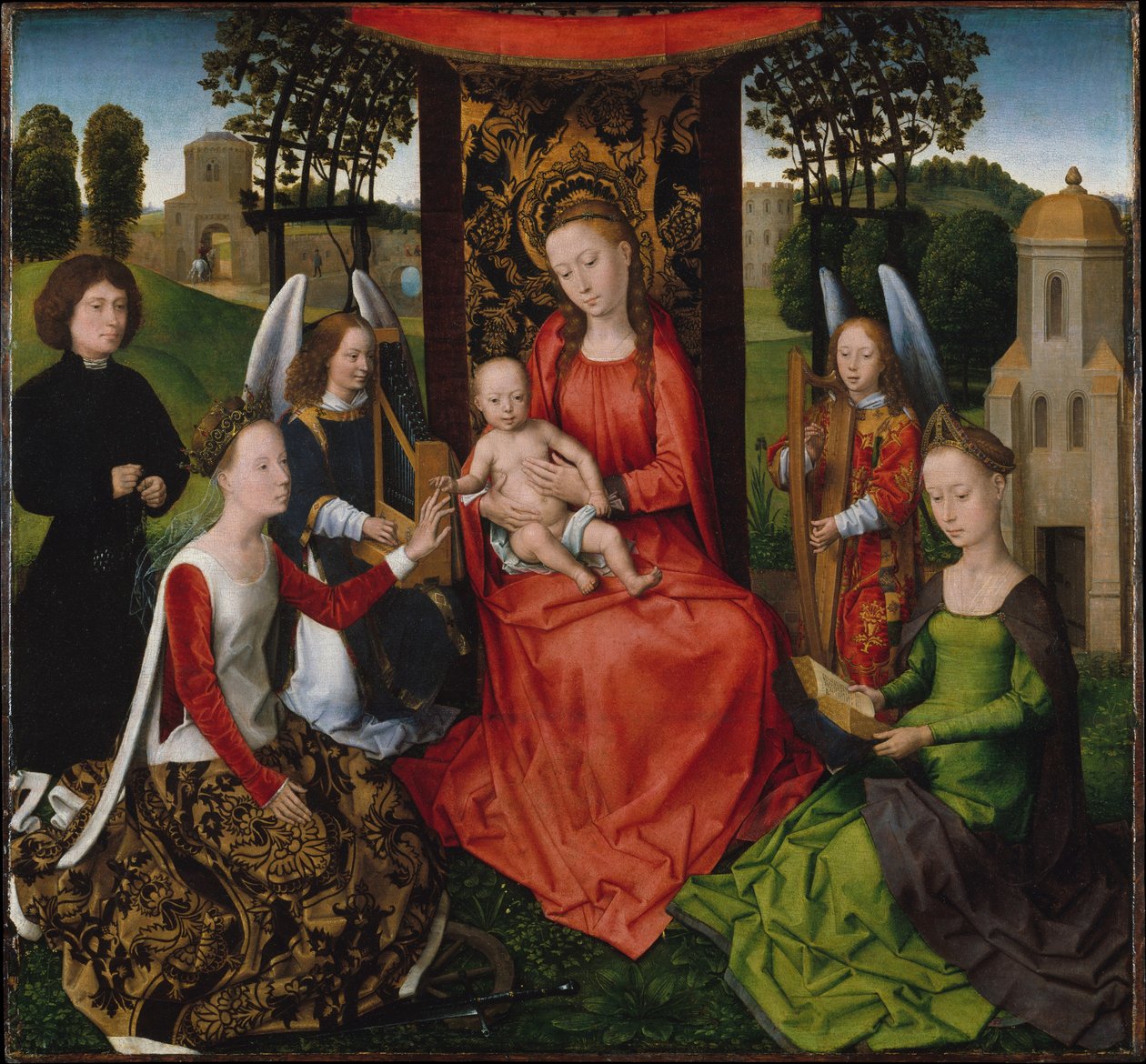 O casamento místico de Santa Catarina de Hans Memling