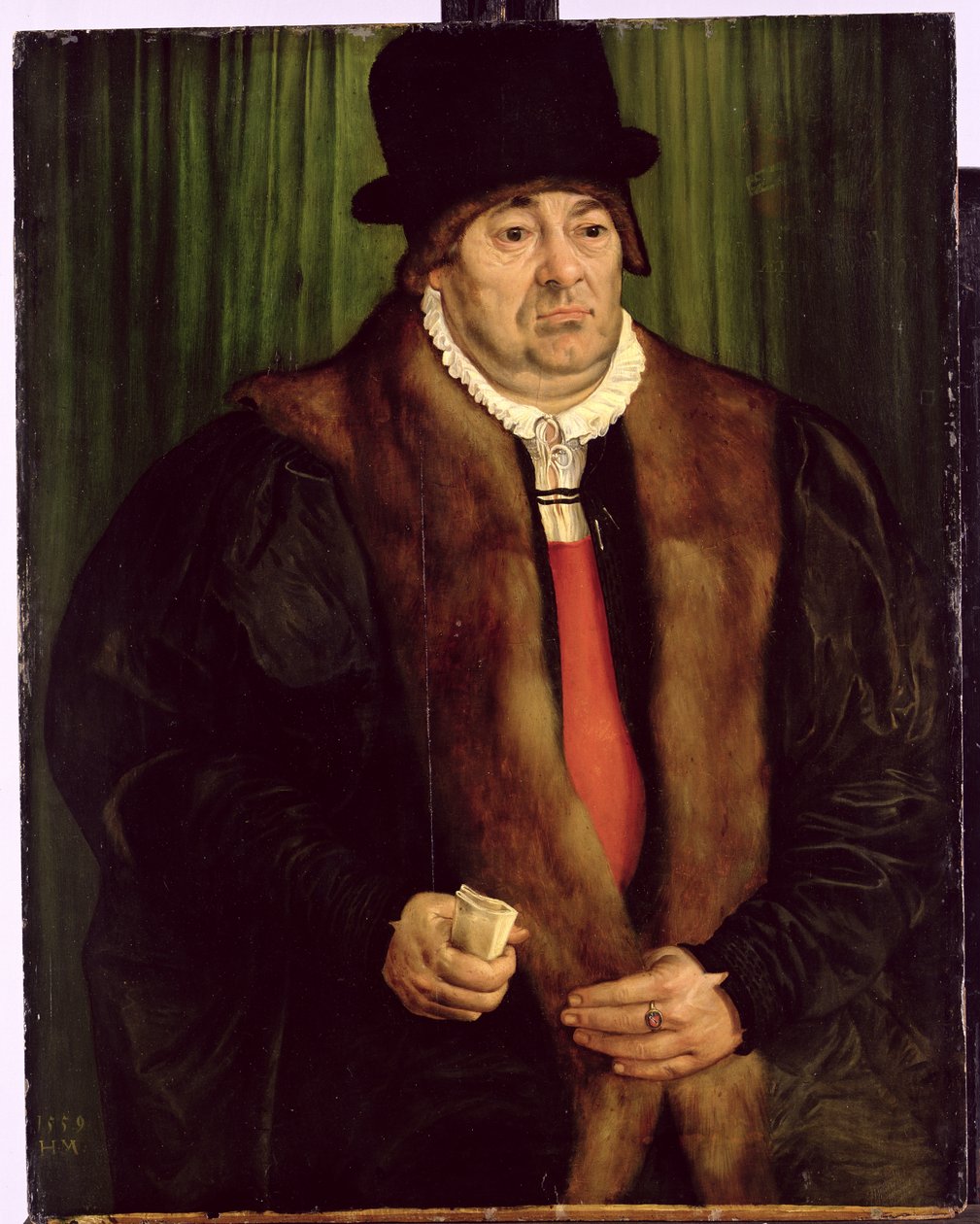 Retrato de um aristocrata de Munique, 1559 de Hans Muelich or Mielich